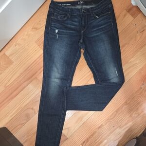 LOFT Women's Dark Indigo Skinny Jeans